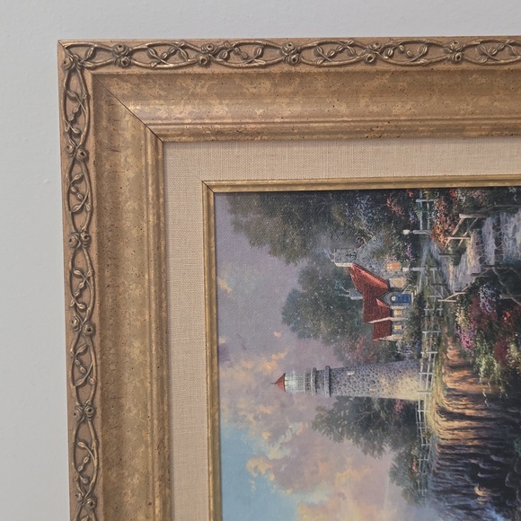Signed Thomas Kinkade The Light of Peace Canvas With Certificate of Authenticity - Picture 4 of 17